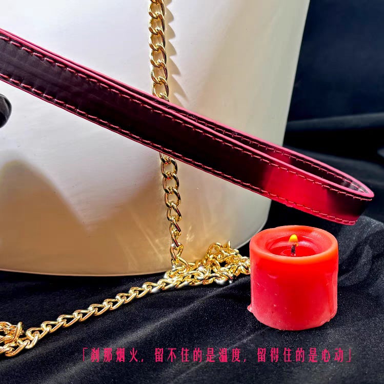 Temperature-Variable Light-Variable Luminous Cowhide Collar Female M Collar Y2K Wind Choker Neckband Unisex High-Grade Necklace - Image 3